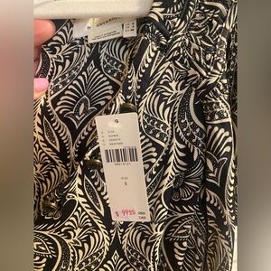 Anthropologie Monochrome Leaf Print Jumper